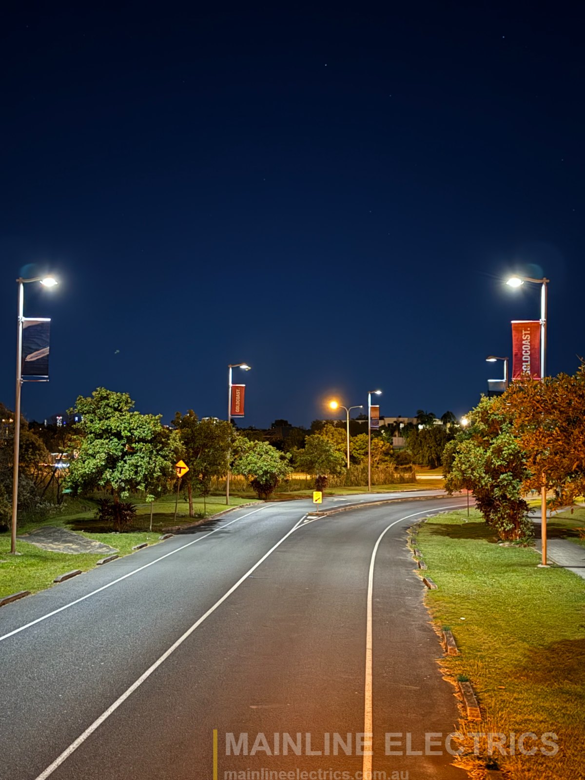 Mainline Electrics street and park banners installation