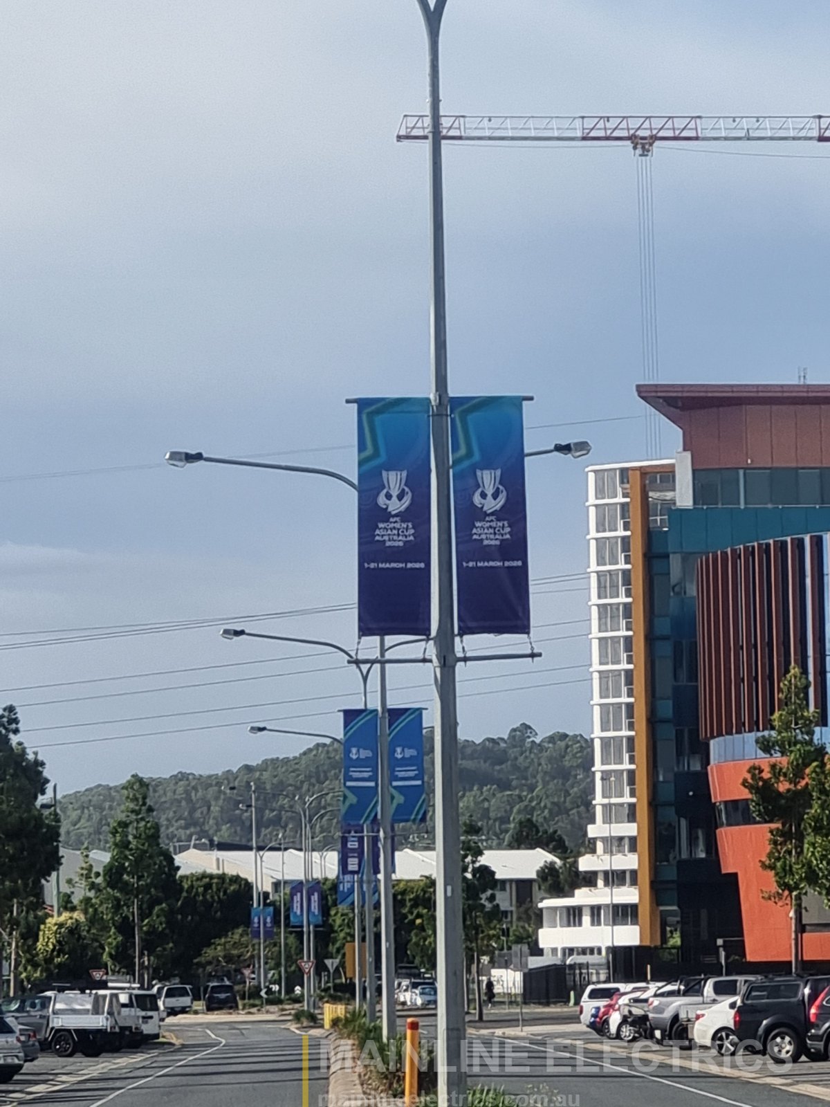 Mainline Electrics street and park banners installation