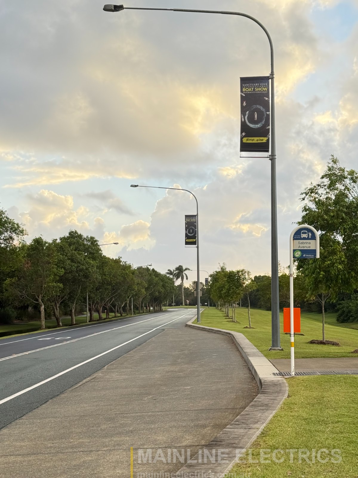 Mainline Electrics street and park banners installation
