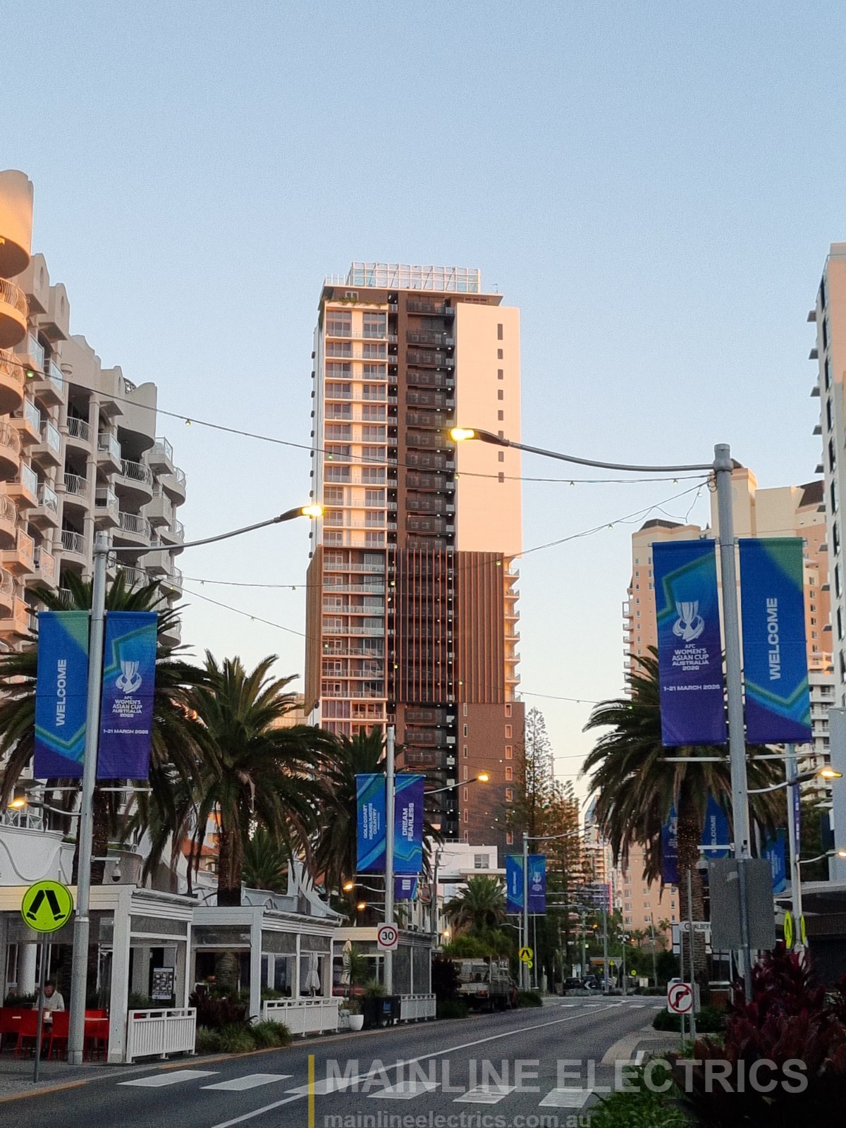 Mainline Electrics street and park banners installation