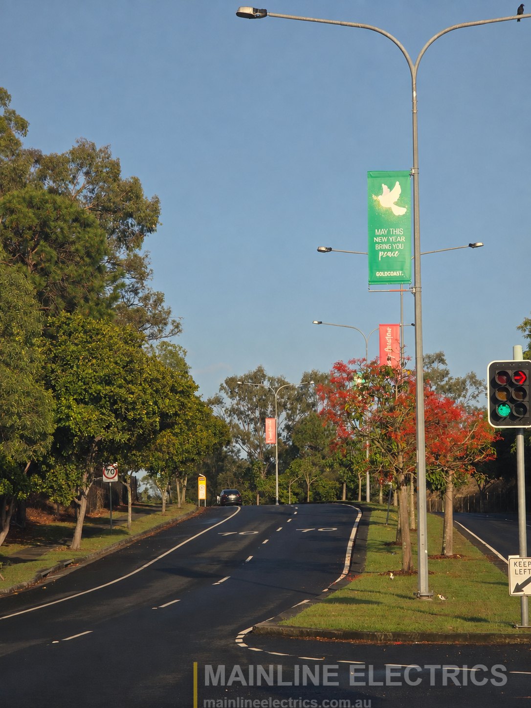Mainline Electrics street and park banners installation