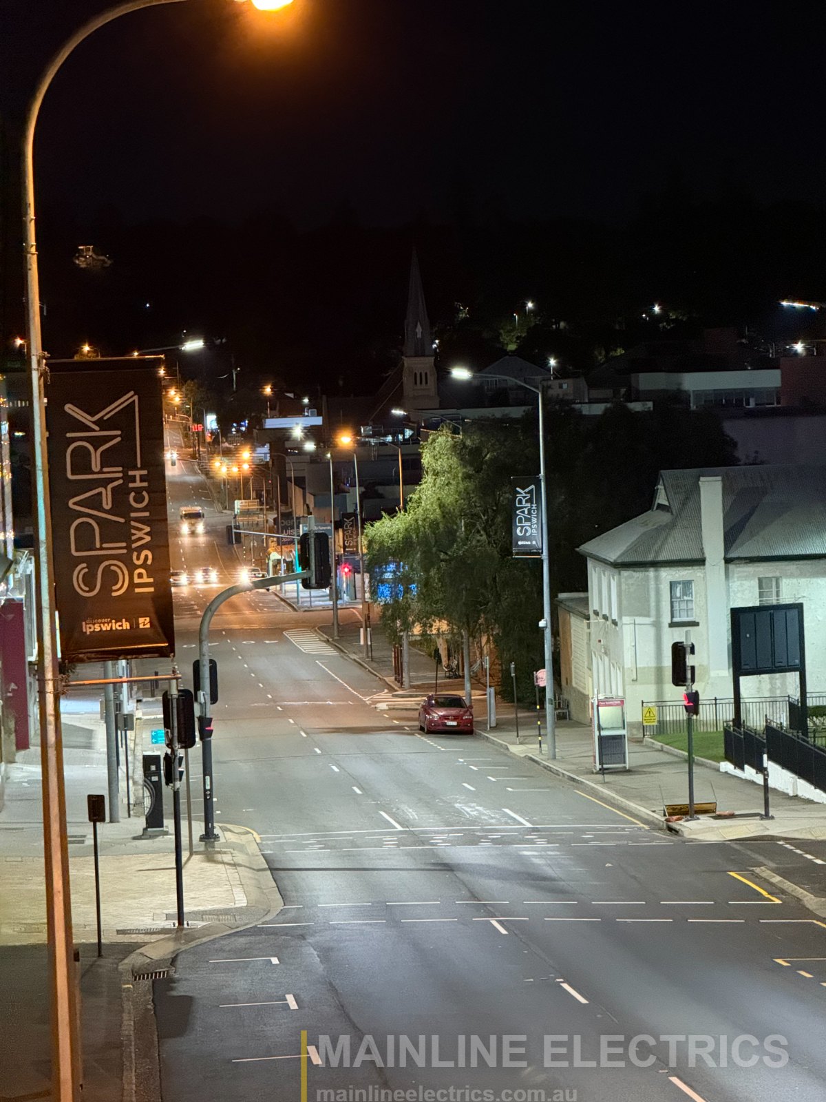Mainline Electrics street and park banners installation