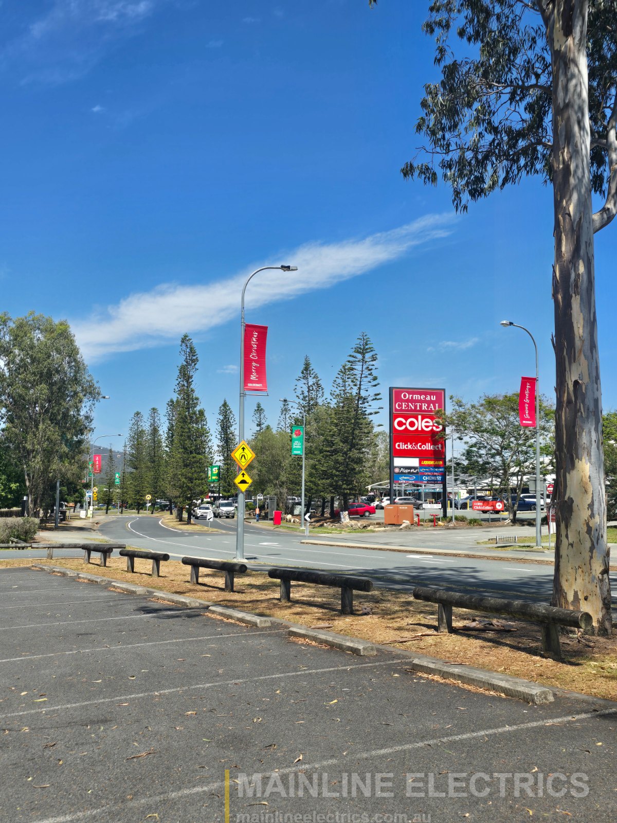 Mainline Electrics street and park banners installation